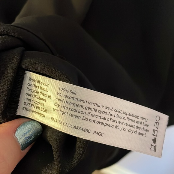 The Fisher Project Black Silk Mini Shift Dress Sleeveless size L - Picture 5 of 14